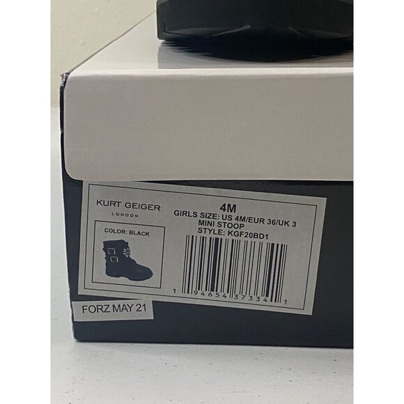 NWT Kurt Geiger London Stoop Boot - Little Girls / Big Girls - Black / Size 4M - Picture 9 of 16